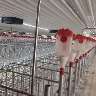 China Farms Customized Fully Automatic Pig Sow Feeding Line Pig Farm Pig House Feeding Systems With Feeder Silo for sale