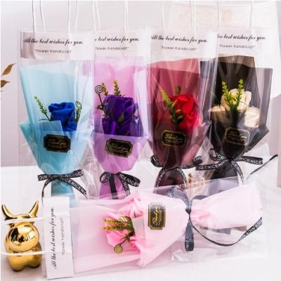 China Factory Wholesale Bagged Rose Soap Flower Bouquet Mother's Day Company Group Purchase Gift for sale