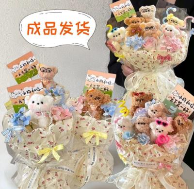 China Adorable muñeca de cachorro hecha a mano Bouquet de muñecas de variedad 20x35cm en venta