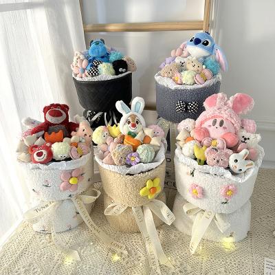 China Regalo de San Valentín Muñeca de peluche creativa con simulación de luz Bouquet Opciones de colores múltiples en venta