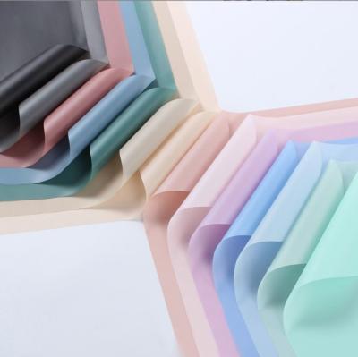 China Soft light matte paper, flower wrapping paper, semi-transparent waterproof, solid color Korean plain paper, matte paper, Mother's Day factory wholesale for sale