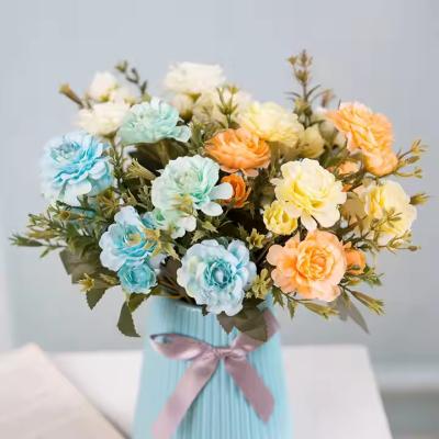 China Artificial Flower Bouquets Wholesale Silk Multi Azalea Flower Heads Home Festivals Wedding Decorations Flower Bouquet for sale