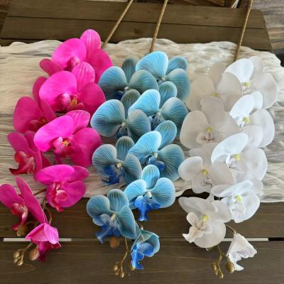 China Phalaenopsis artificial flowers with a high-end touch, artificial flowers for wedding and home decoration, cross-border foreign trade wholesale for sale