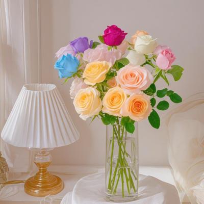 China Artificial rose wedding decoration, flower wall, waterfall decoration scene, artificial flower, high-end style bouquet wholesale for sale