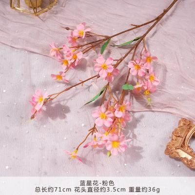 China Blaue Sterne Blumensimulation Blume Fake Bouquet Kunstseide Blume Kunststoff Einfügung Blumendekoration Hochzeitsdekoration Wohnzimmerdekoration zu verkaufen