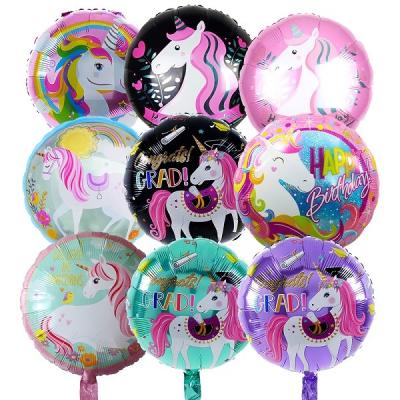 Chine Arc-en-ciel masculin femelle Unicorn Foil Balloon Helium 18 pouces bourrant des ballons à vendre