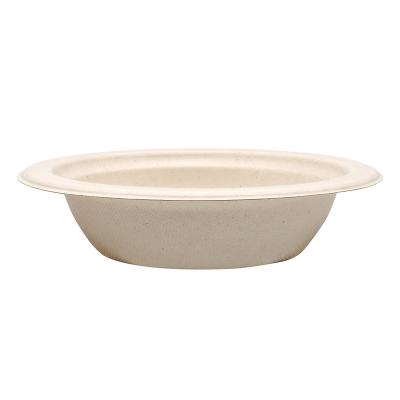 China Disposable High Quality Biodegradable Multifunctional Food Packaging Round Sugar Cane Pulp CAPA Bowl Dinner Dish for sale
