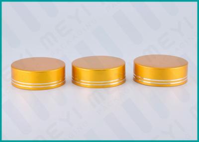 Chine Chapeaux à bouchon vissable en aluminium rayés par or 38/410 de Matt pour des conteneurs de produits de soins de santé à vendre