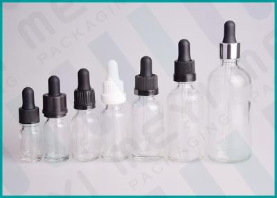 Cina bottiglie di vetro trasparenti del contagoccia di 5ml 30ml 100ml per olio/lozione cosmetici in vendita
