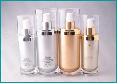 China 70 ml botella cosmética del suero de la forma oval de 130 ml, plata/botellas cosméticas privadas de aire del oro en venta