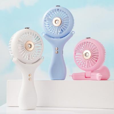 China 500mAh Battery 2-hour Charge Three Wind Speeds 148g Lightweight Halterneck Desktop Handheld 3 In 1 Nano Spray Fan for sale