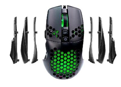 Chine Réglable 8000DPI en 5 niveaux Claviers Souris Combos 58g 128*78*42MM 9D Design ergonomique 8M Micro Mouvements Éclairage RVB pour les joueurs FPS et MMORPG à vendre
