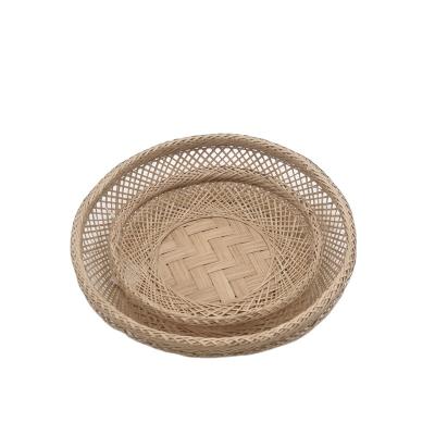China Sustainable Wholesale Retro No Restaurant Skeleton School Wooden Gifts Weaving Bamboo Basket for sale