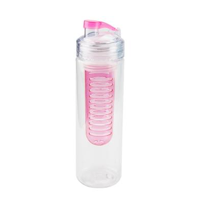 China 750ml High Grade Sustainable Fruit Infuser Tritan Plastic Water Bottle With Cap for sale