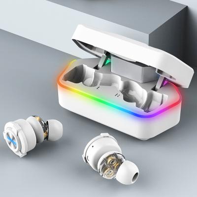China Colorful Led Yongfang In-ear Lights Sport Earphone Headset Tws Wireless Earphone With Charging Case for sale
