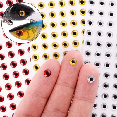 China Outdoor Fishing Activity 100pcs/set 3D Fishing Eyes Holographic Lure Eyes Making Fishing Lure For Flying Tying Artificial Fish Eye DIY 3mm 4mm 5mm 6mm for sale