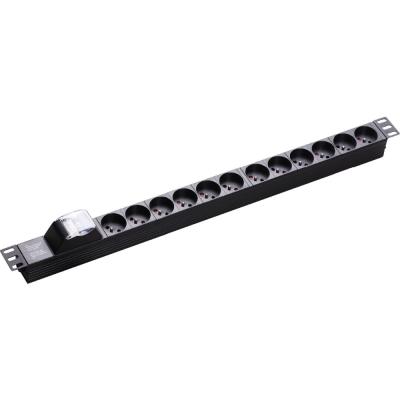 China 19 Inch Residential / General Purpose French Type 1U 8ways PDU For Rack Cabinet for sale