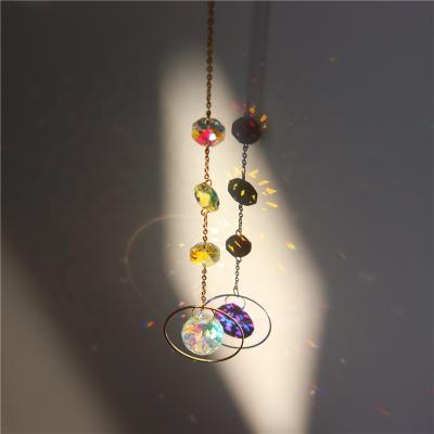 China America Metal Sun Catcher Rainbow Maker Window Chime Suncatchers Crystal Decoration for sale