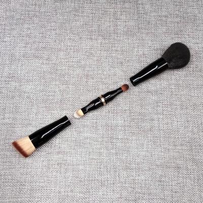 China Angular Blush Dual Ended Blending Blush Angled Dotted Eyeshadow Crease Concealer Brush 4 in 1 Makeup Brush Set for sale