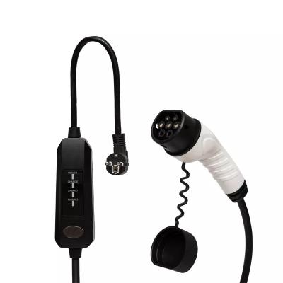 China Ac Electric Vehicle Car Charger 16A 32A 11KW 7 KW Portable EV Charger DC AC EV Charger Type 2 Connector: 240mm*51mm*98mm Control box: 225mm*7 for sale
