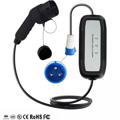 China Smart simple style Wholesale ev charger station Type 1 type 2 AC For Electric Vehicles 32a Adjustable portable EV Charger portable for sale