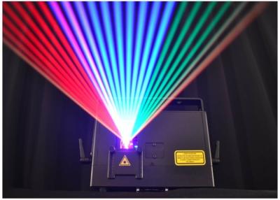 China Pure Diode RGB Laser Light 1800mw Full Color Mini Laser Projector , 60° Scan Angle for sale
