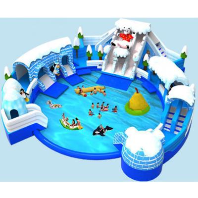 China Large Water Theme Parks Inflatable Amusement Equipment For Children And Families for sale