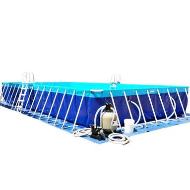 China Summer Party Canvas Swimming Pool Rectangular For Kids And Adults for sale