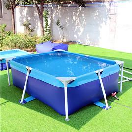 China Blue Inflatable Canvas Swimming Pool Rust Resistant For Backyard for sale