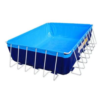 China Portable Canvas Swimming Pool Easily Disassembled And Moved For Outdoor for sale