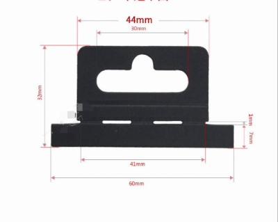 China Hot matt black plastic strong slatwall euro carton box design 60mm hook for retail packing for sale