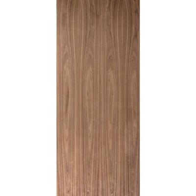 China Modern Clear Finish Walnut Veneer Plain Sliced Commercial Internal Flush Door for sale