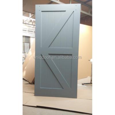 China Sliding Single Panel White Sliding Barn Door With Sliding Door Hardware for sale