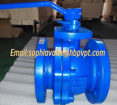 China DIN3357 PN16 cast iron 2-pc ball valve for sale