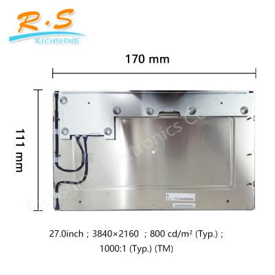 China 4K Industrial screen 27INCH high Contrast Ratio(1000:1) 800cd/m2 for G270ZAN01.0 edp interface 51pin for sale