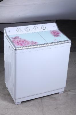 China Lightweight Stackable Large Capacity White 2 Tub Washing Machine With Shapes Knobs 830*535*970 for sale