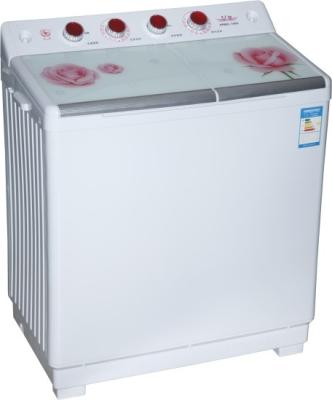 China Quiet Plastic 10kg Twin Tub Washing Machine With Optional Shapes Knobs Colorful Decoration Inlays for sale
