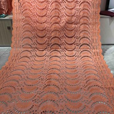 China 2022 Hot Selling Anti Static Cotton Lace Embroidered Africa High Quality Fabric Nigeria Dry Lace for sale
