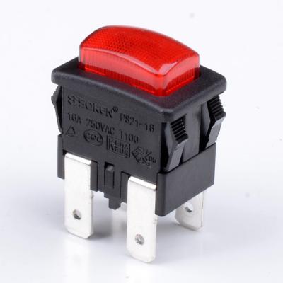 China Home Appliance/Steam Push Button/Garment Steamer Heater Pin Switch etc. SOKEN 4 250vac 16a PS21-16 for sale