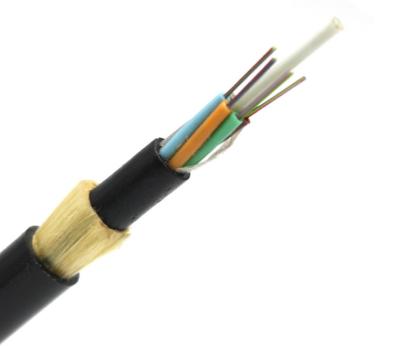 China El hilado de Aramid trenzó el cable de fribra óptica flojo de la base del tubo el 100m ADSS 24 en venta