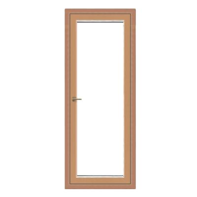 China Security Waterproof Anti-theft Outswing Sound Insulation Profile Aluminum Clad Casement Wooden Doors for sale