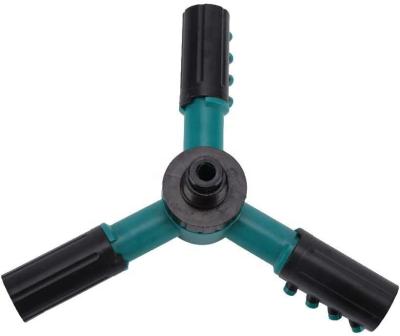 China Soft Handle 360 Degree Rotating Three Way Sprinkler Spray Head Garden Irrigation for sale