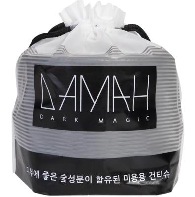 China 100% Dark Magic Bamboo Towel Washable Disposable Cotton Charcoal Facial Tissue Safe For DAMAH Kids for sale