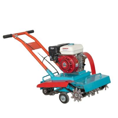 China Concrete Road Ground Surface Gasoline Engine Manual Push TWO WHEEL Trolley High Speed Concrete Road Slag Removal Motor Sweeper for Building Cleaning Rubble for sale