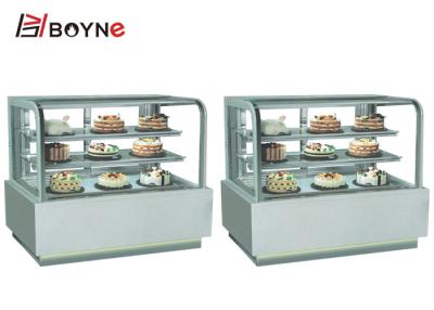 China Congelador del pastel de capas del estilo japonés tres con la base de mármol para la tienda de la panadería en venta