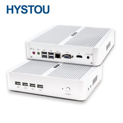 China Desktop HYSTOU 8 USB Gaming PC I5 8259U Win10 Mini PC Desktop Fanless Gaming Mini PC for sale