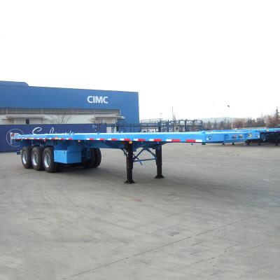 China Mechanical Suspension 3 Axle 40ft 60T Flatbed Semi Trailer for sale