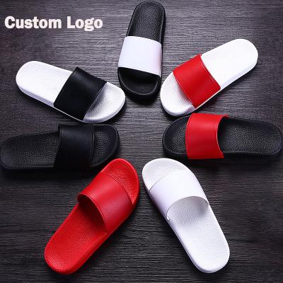 China Trend Logo Graphic Plain Blank Casual Custom Fashion Summer Slippers Fashion Slides Plus Size PVC Sandals Slides Slippers For Women And Men for sale