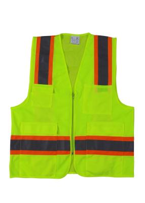 Chine Haut gilet 100% de sécurité du niveau 2 de la classe 2 d'uniformes de travail de visibilité de polyester à vendre