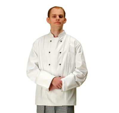 China Comfortable White Executive Chef Jackets With Double Removable Buttons for sale